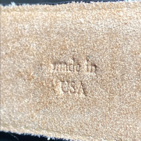 Sterling silver Black Leather Belt with Silver Buckle - Picture 4 of 5